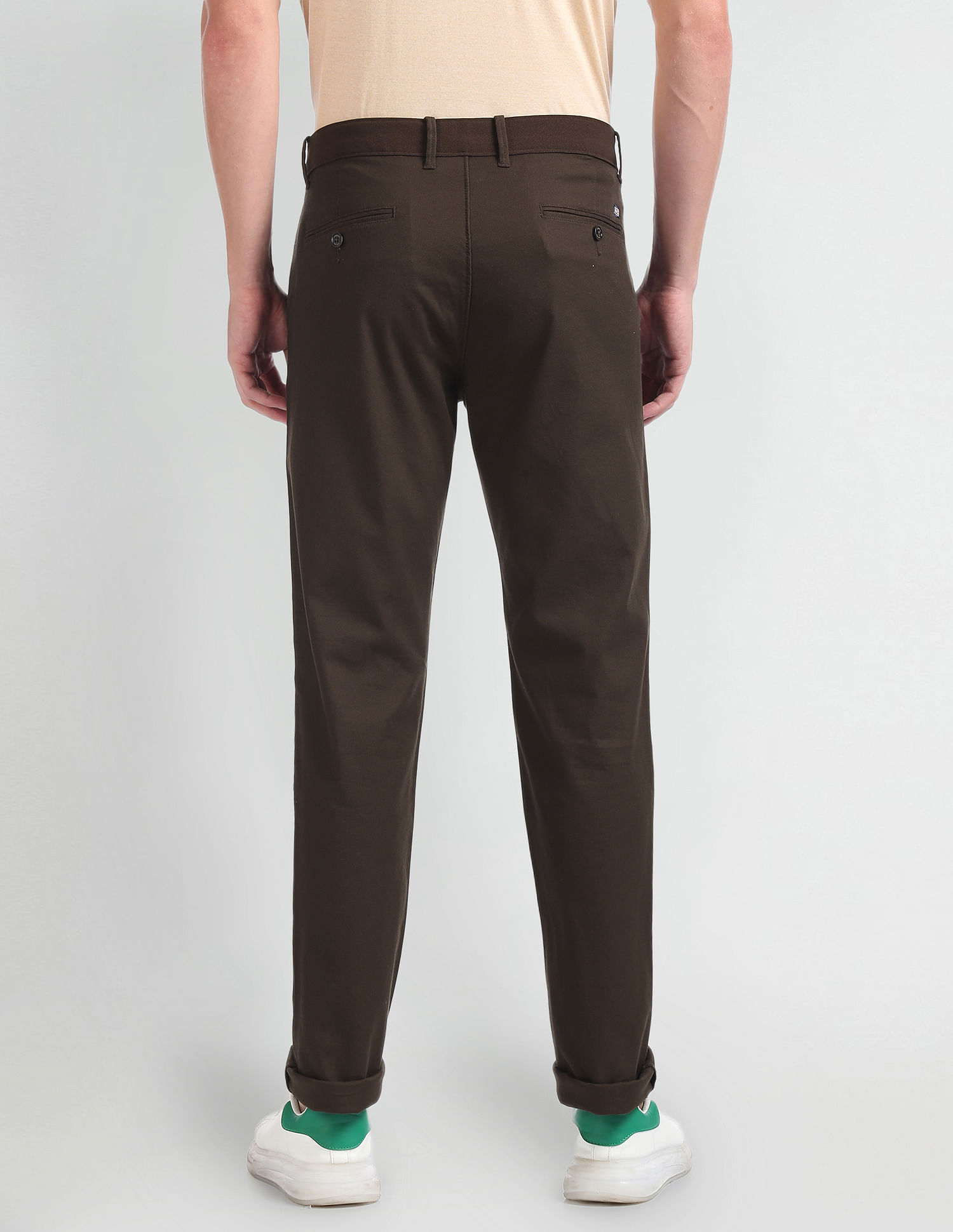 Arrow Sports Hudson Regular Fit Dobby Casual Trousers