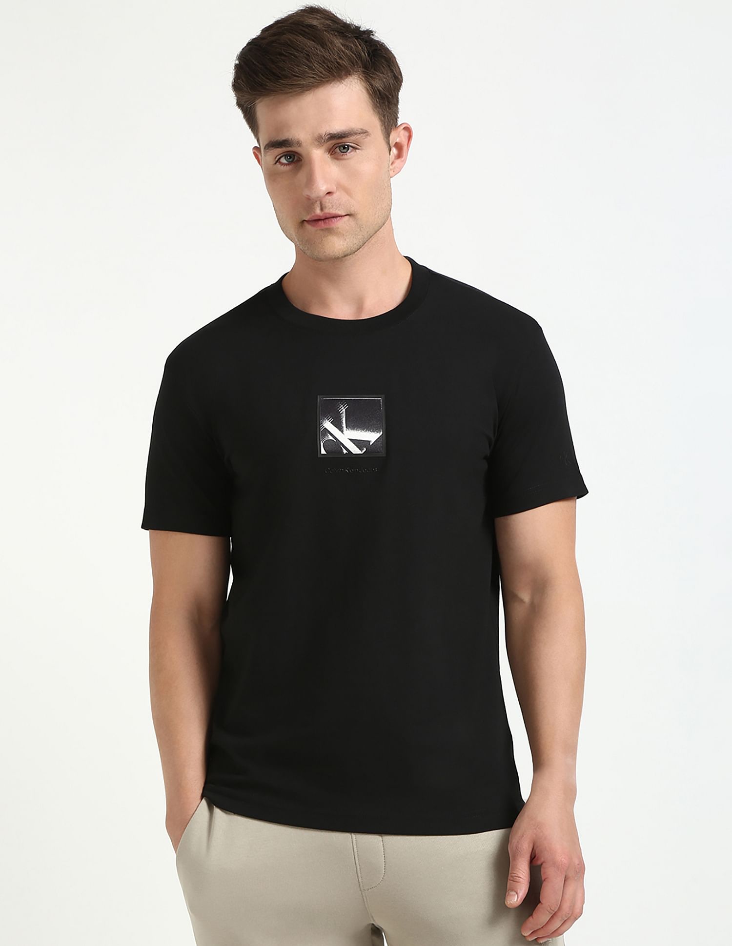 Calvin Klein Mens Black Logo T-Shirts