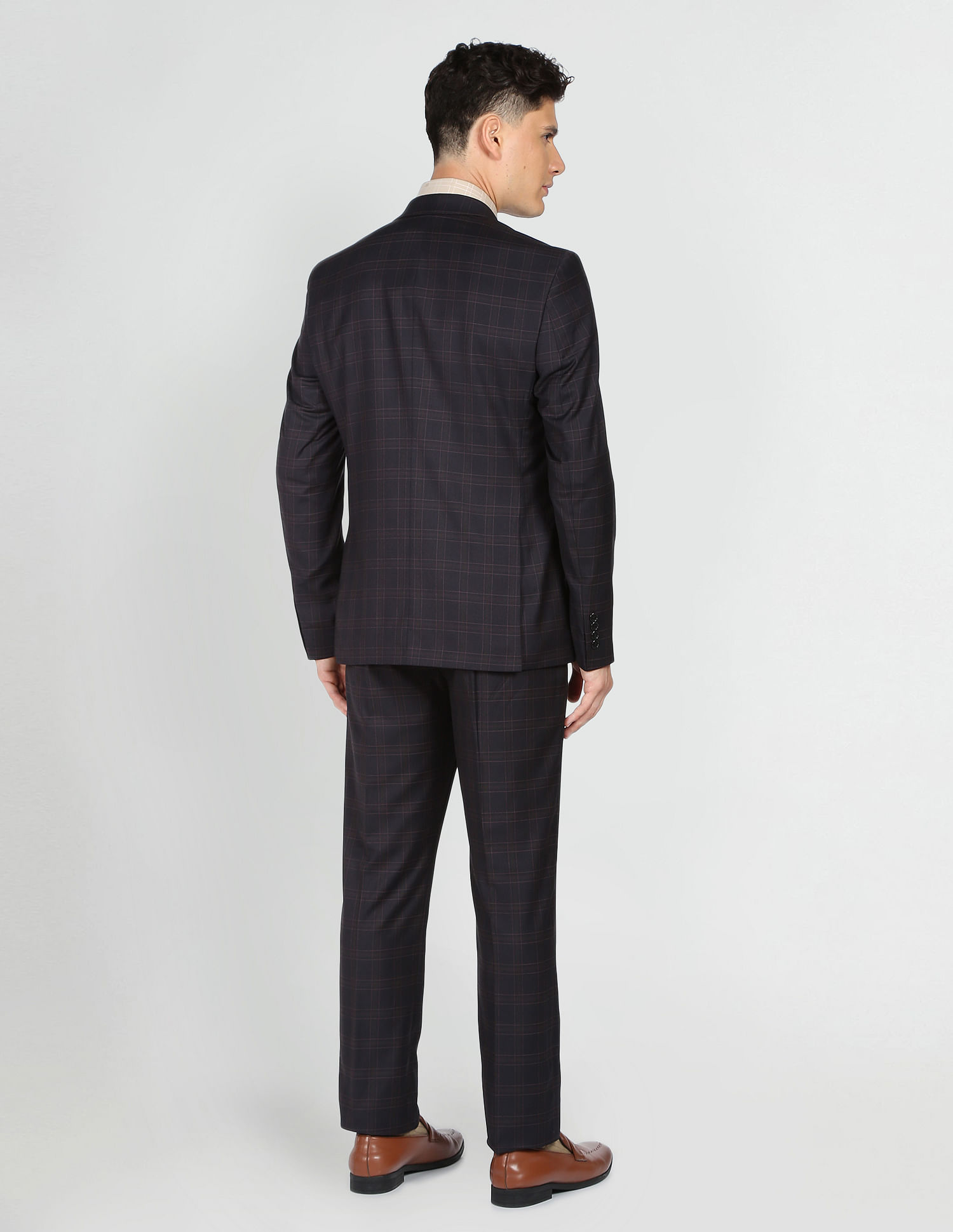 Super slim-fit tailored check trousers - Man | MANGO OUTLET Greece