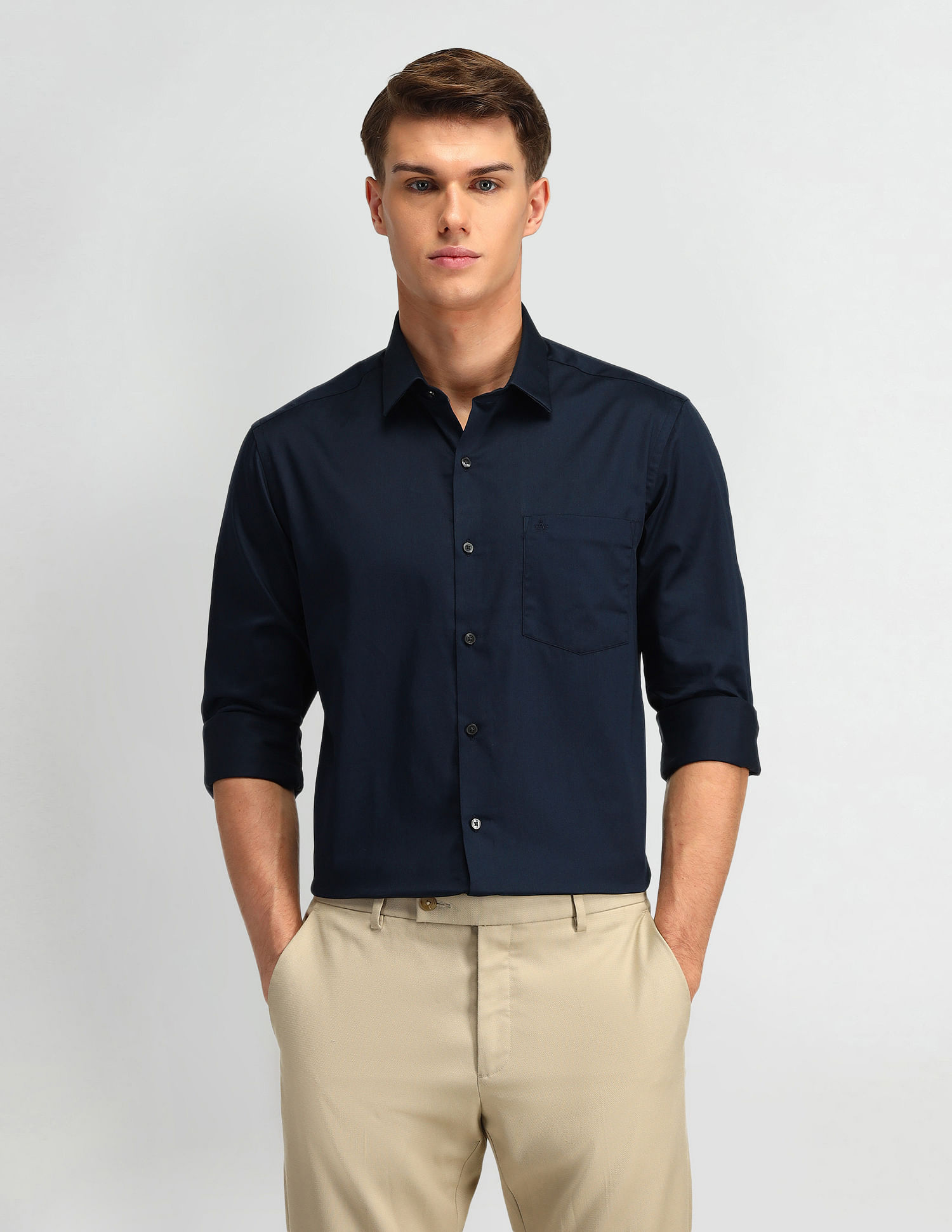 Arrow Satin Solid Shirt