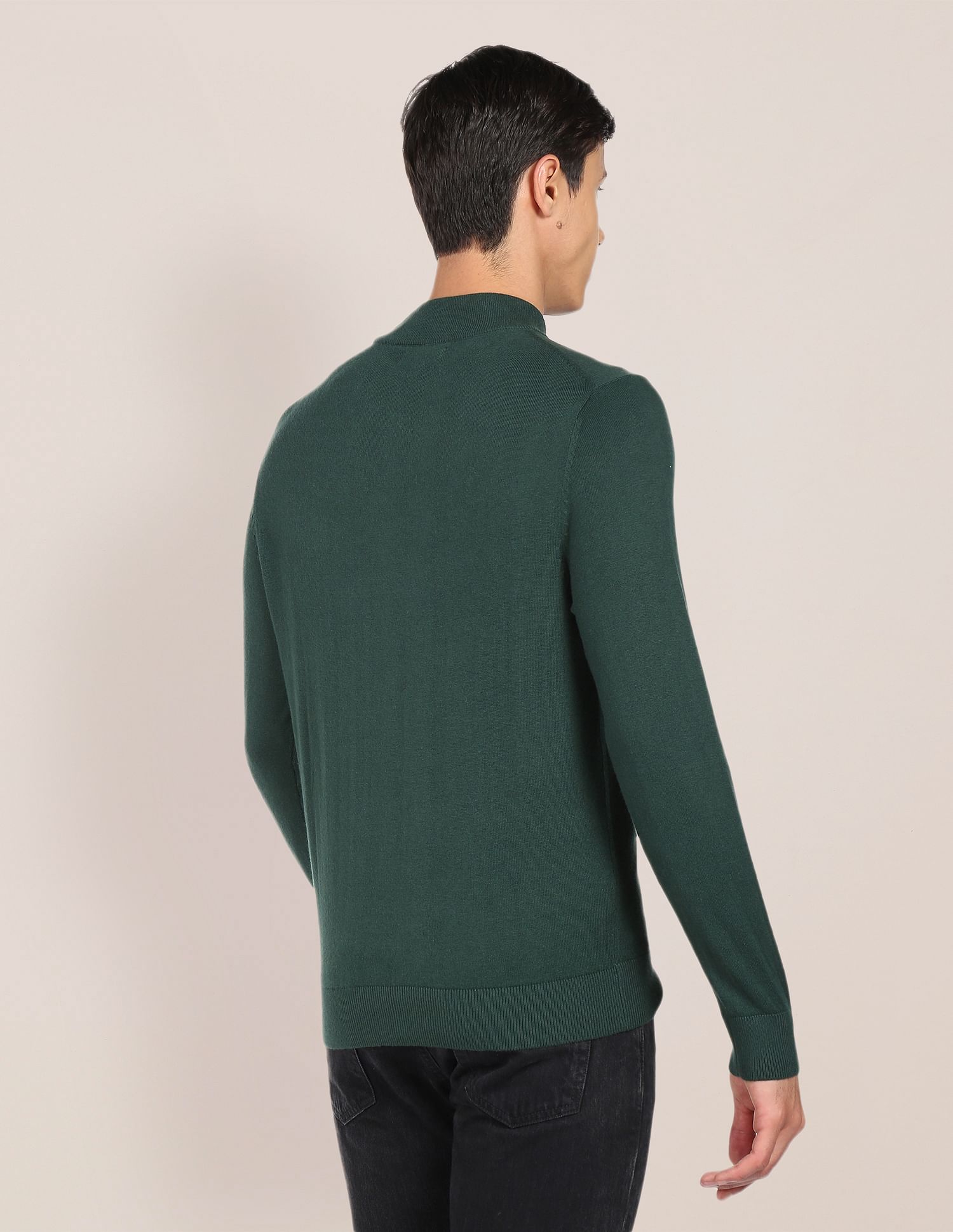 U.S. Polo Assn. Mock Neck Solid Sweater