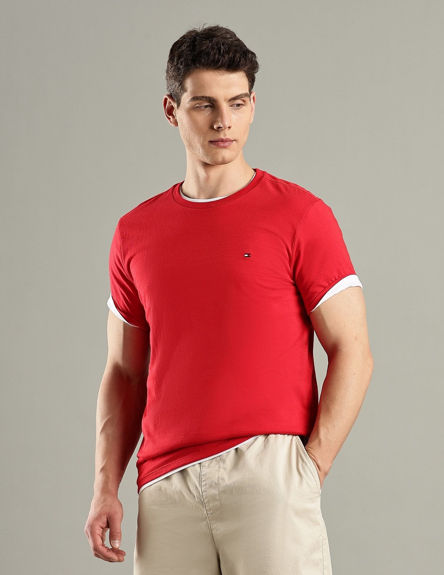 Tommy Hilfiger Solid Regular-Fit Cotton T-Shirt