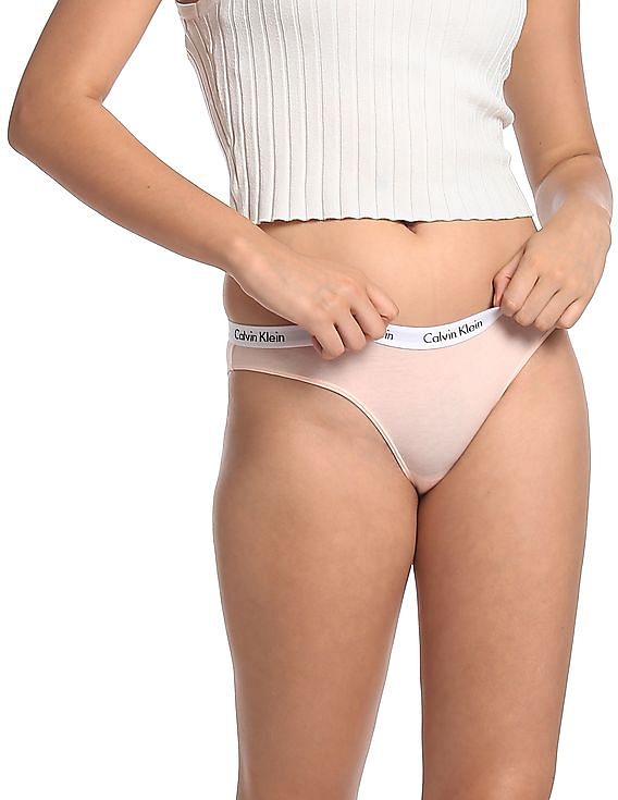 Buy Calvin Klein Underwear Women Pink Elasticized Waistband Solid Bikini  Panty - NNNOW.com