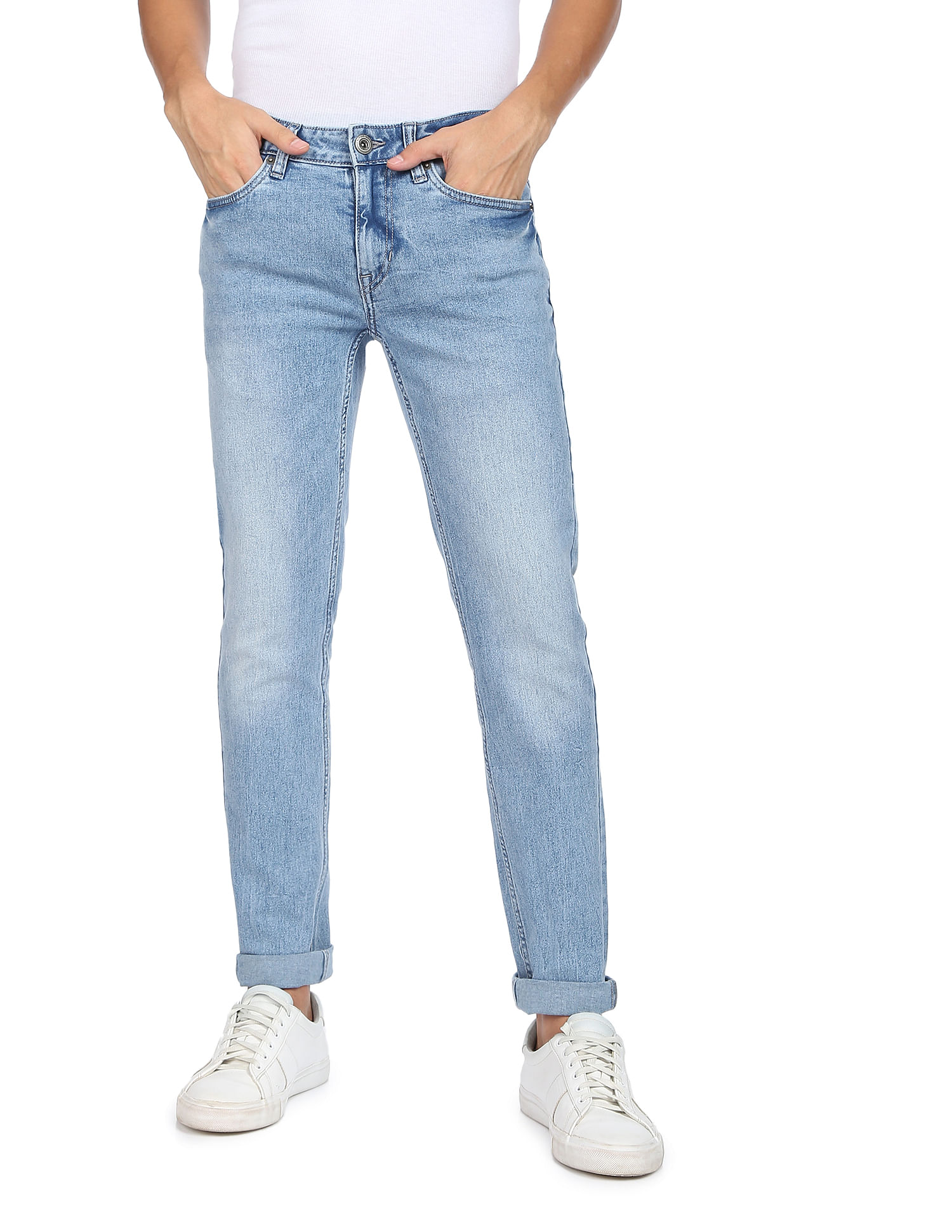 Flying Machine Stone Wash Jackson Skinny Fit Jeans
