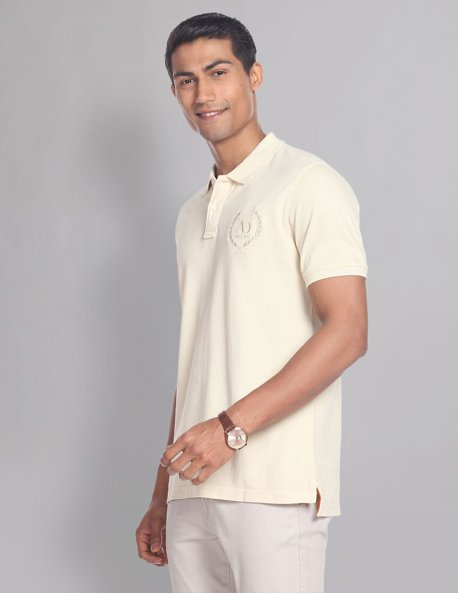 AD by Arvind Overdyed COOL-IT Profound Polo Shirt