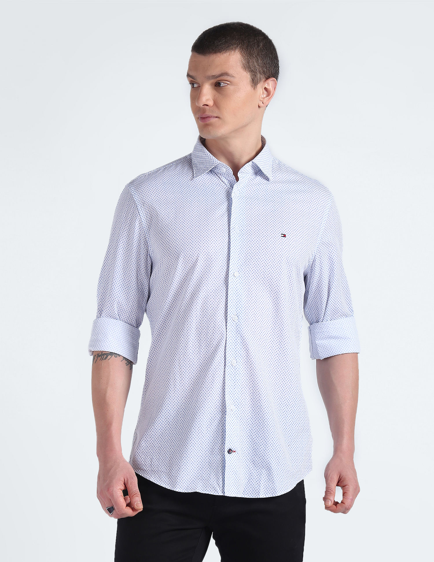 Tommy Hilfiger Floral Print Cotton Shirt