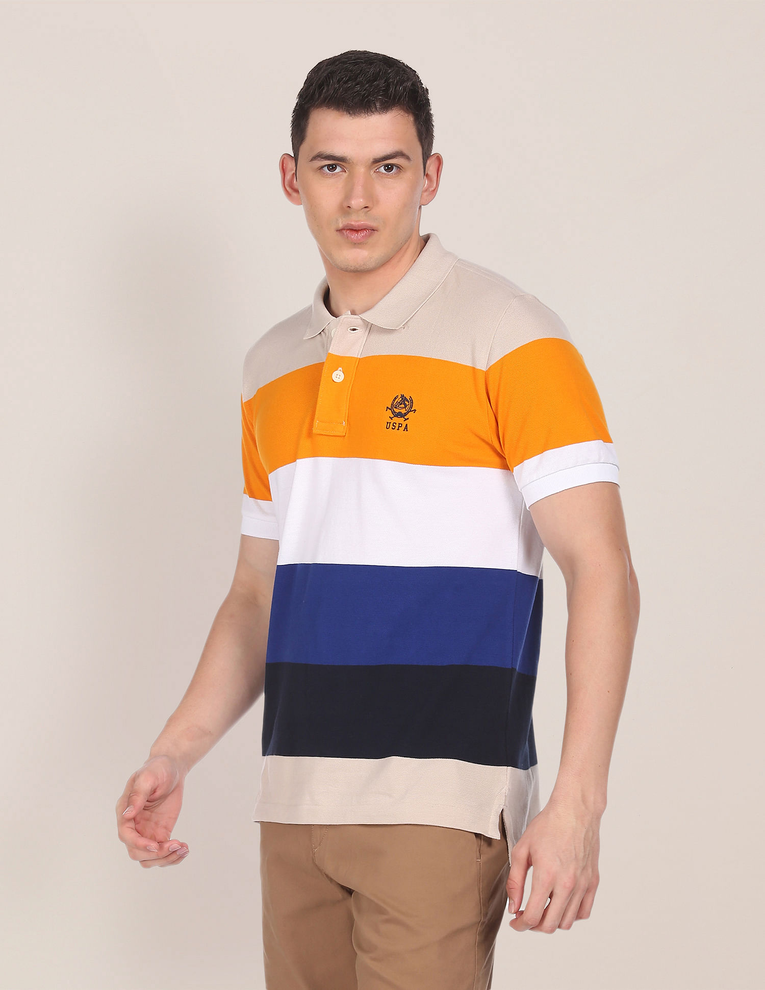 U.S. Polo Assn. Striped Cotton Polo Shirt
