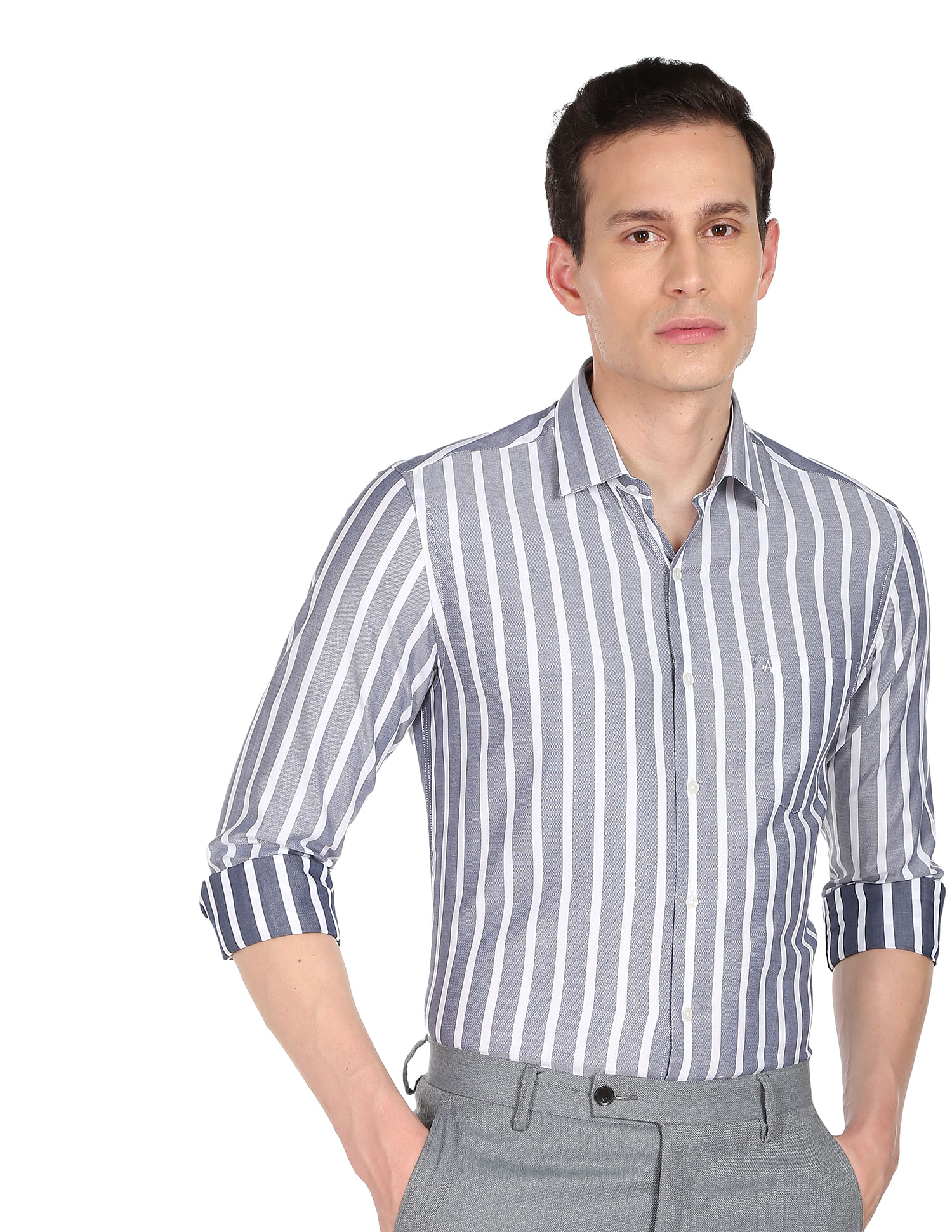 Buy Arrow Vertical Stripe Dobby Shirt - NNNOW.com