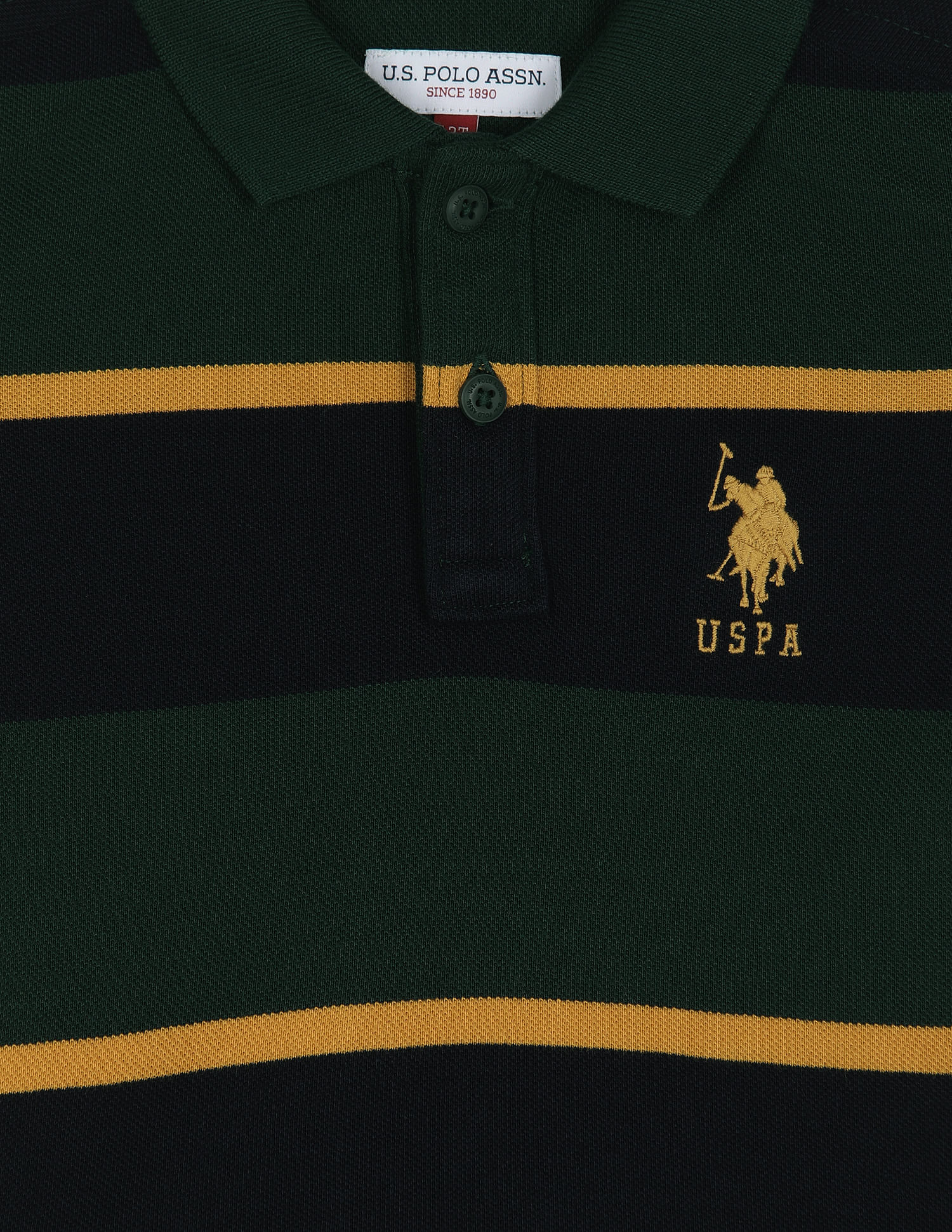 U.S. Polo Assn. Kids Horizontal Stripe Cotton Polo Shirt