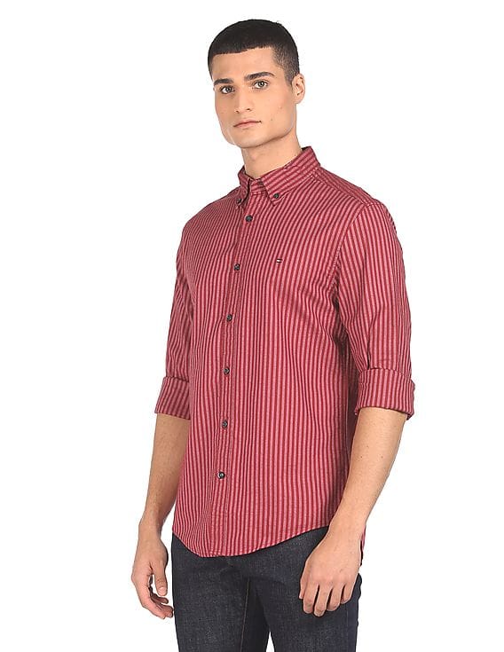 Buy Tommy Hilfiger Men Red Button-Down 