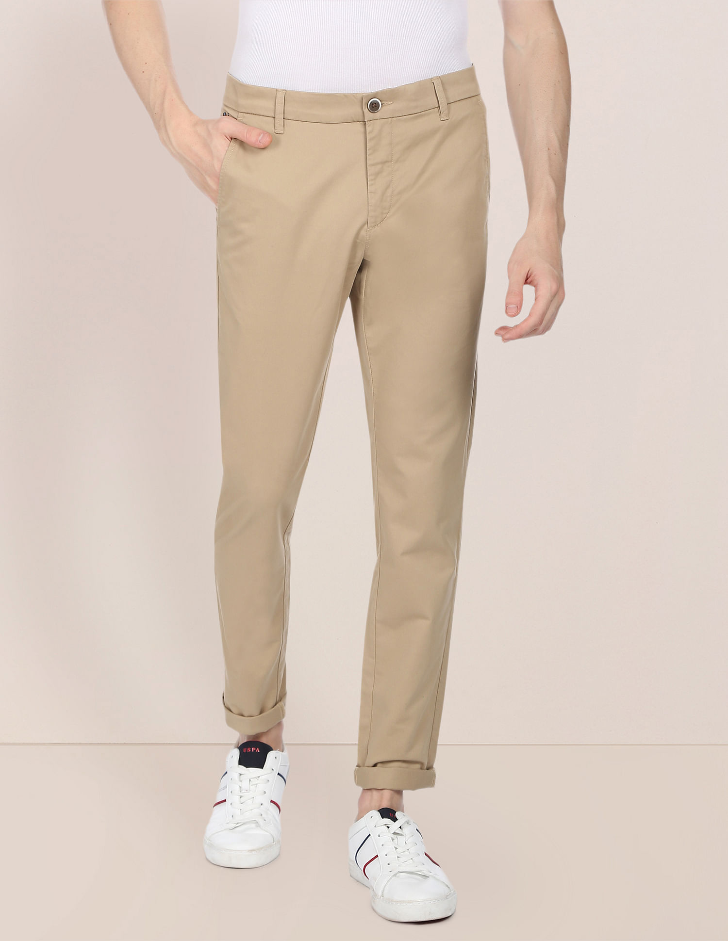 Buy U.S. POLO ASSN. Men's Regular Pants (USTRO0690_Light Grey at Amazon.in
