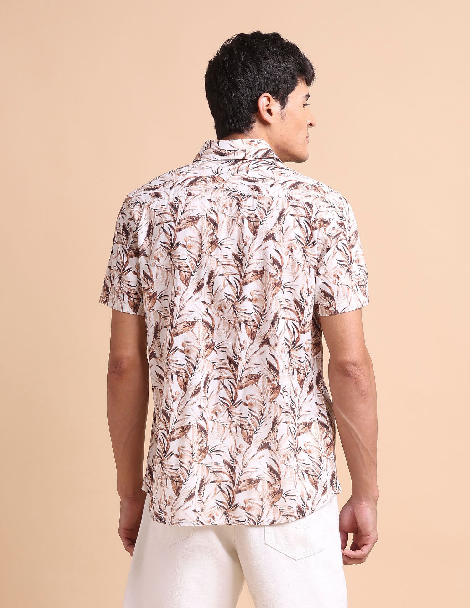 U.S. Polo Assn. Denim Co. Slim Fit Tropical Printed Shirt