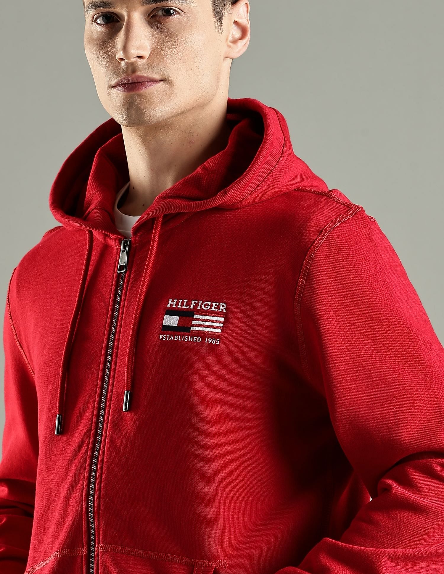 Tommy Hilfiger Embroidered Logo Regular Fit Cotton Sweatshirt