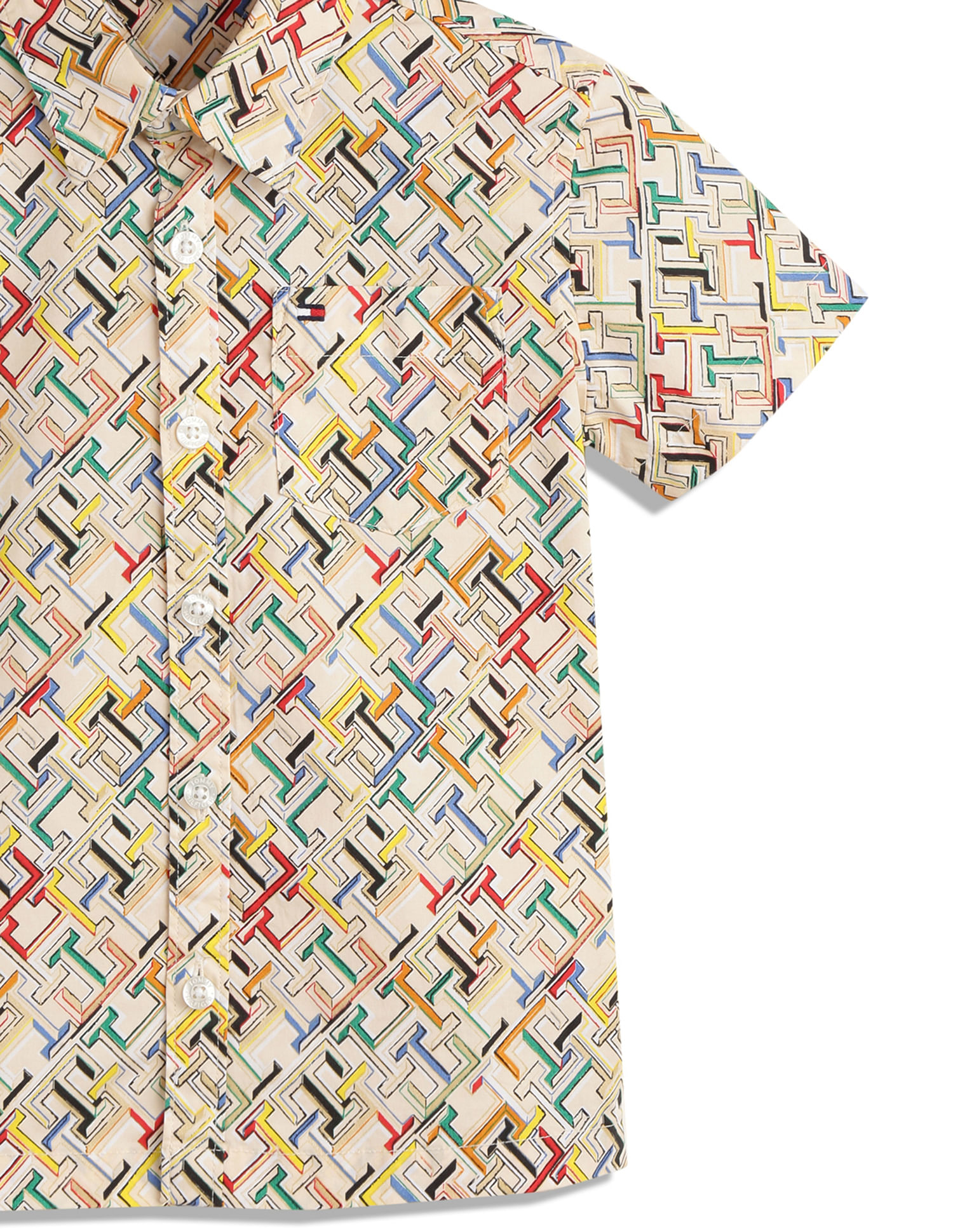 Tommy Hilfiger Kids Boys Multi Monogram Poplin Shirt