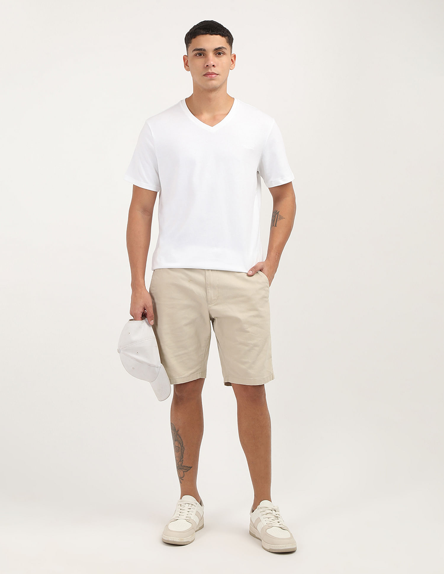Calvin Klein Jeans Solid Liquid V Neck T-Shirt
