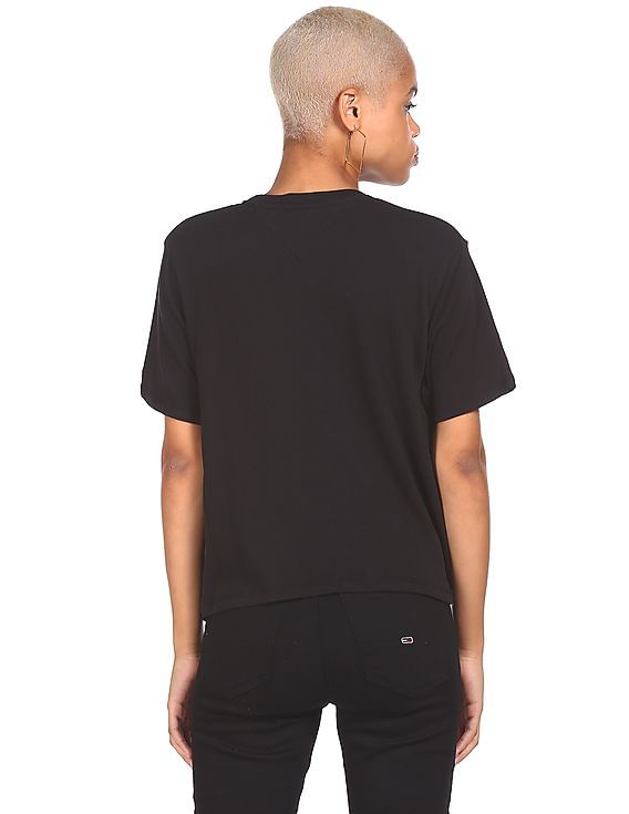 【melt the lady】M crew neck T-シャツ wh×bk Grommet Crewneck Tee | White House Black Market