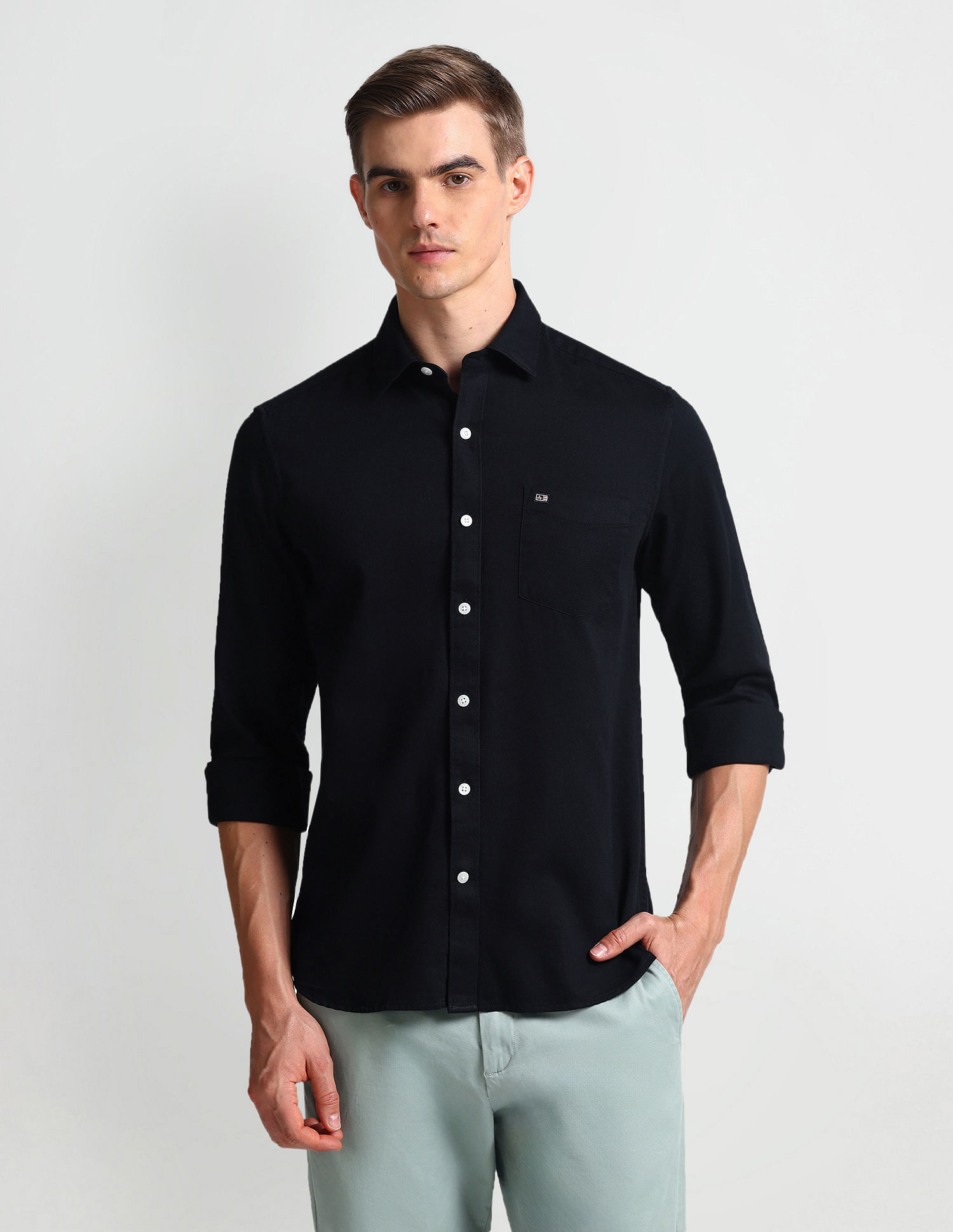 Arrow Sports Manhattan Slim Fit Dobby Shirt