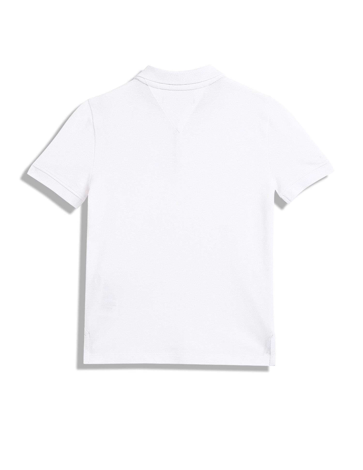 Tommy Hilfiger Boys White Solid Polo Shirt