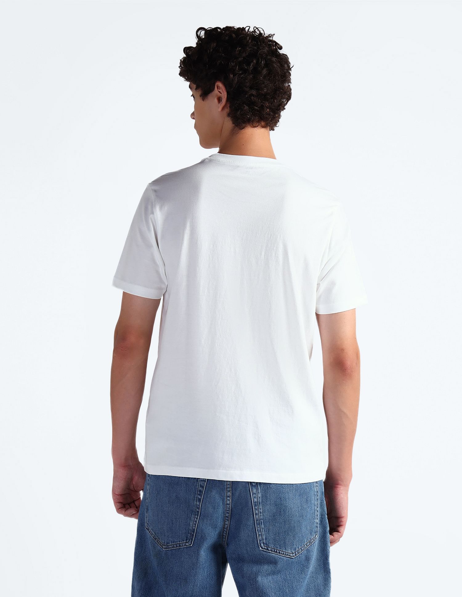 Flying Machine Graphic Print Cotton T-Shirt