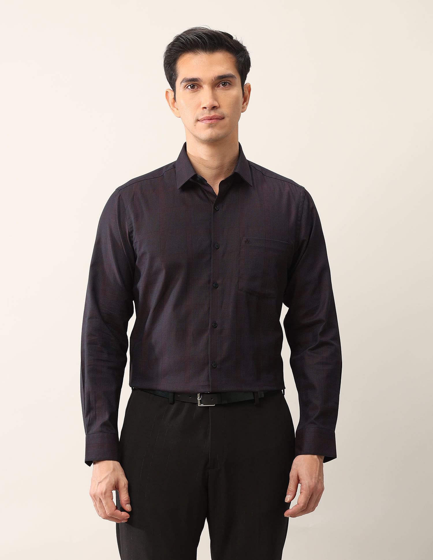 Arrow Textured Slim Fit Ceremonial Shirt