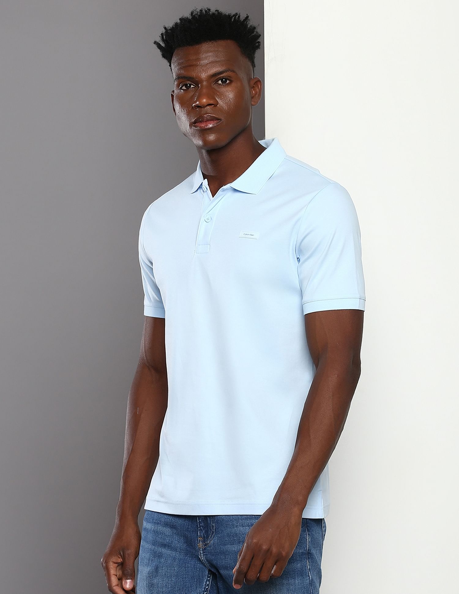 Buy Calvin Klein Smooth Cotton Solid Polo Shirt - NNNOW.com