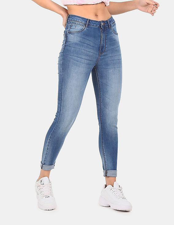 Flying Machine Women High Rise Twiggy Super Skinny Fit Jeans