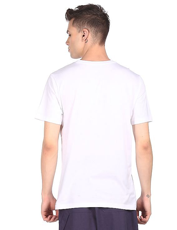 Buy Aeropostale Men Off White Brand Print Cotton T-Shirt - NNNOW.com