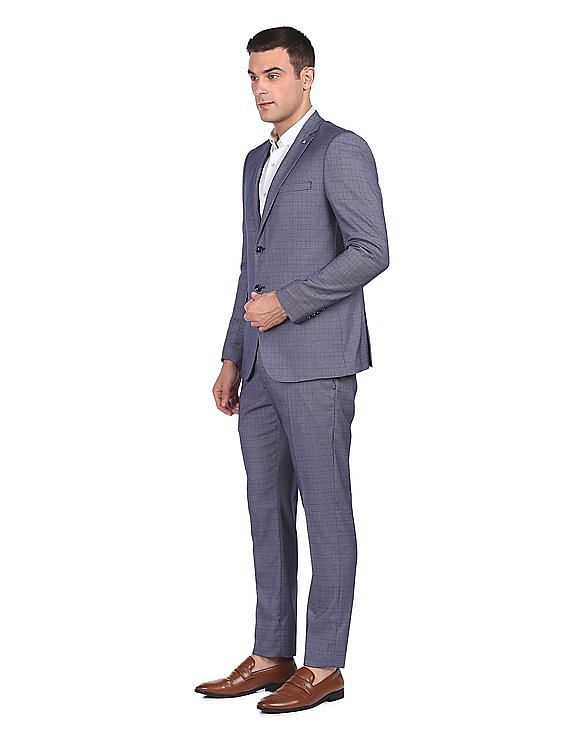 Arrow Tailored Fit Patterned Weave Two Piece Suit
