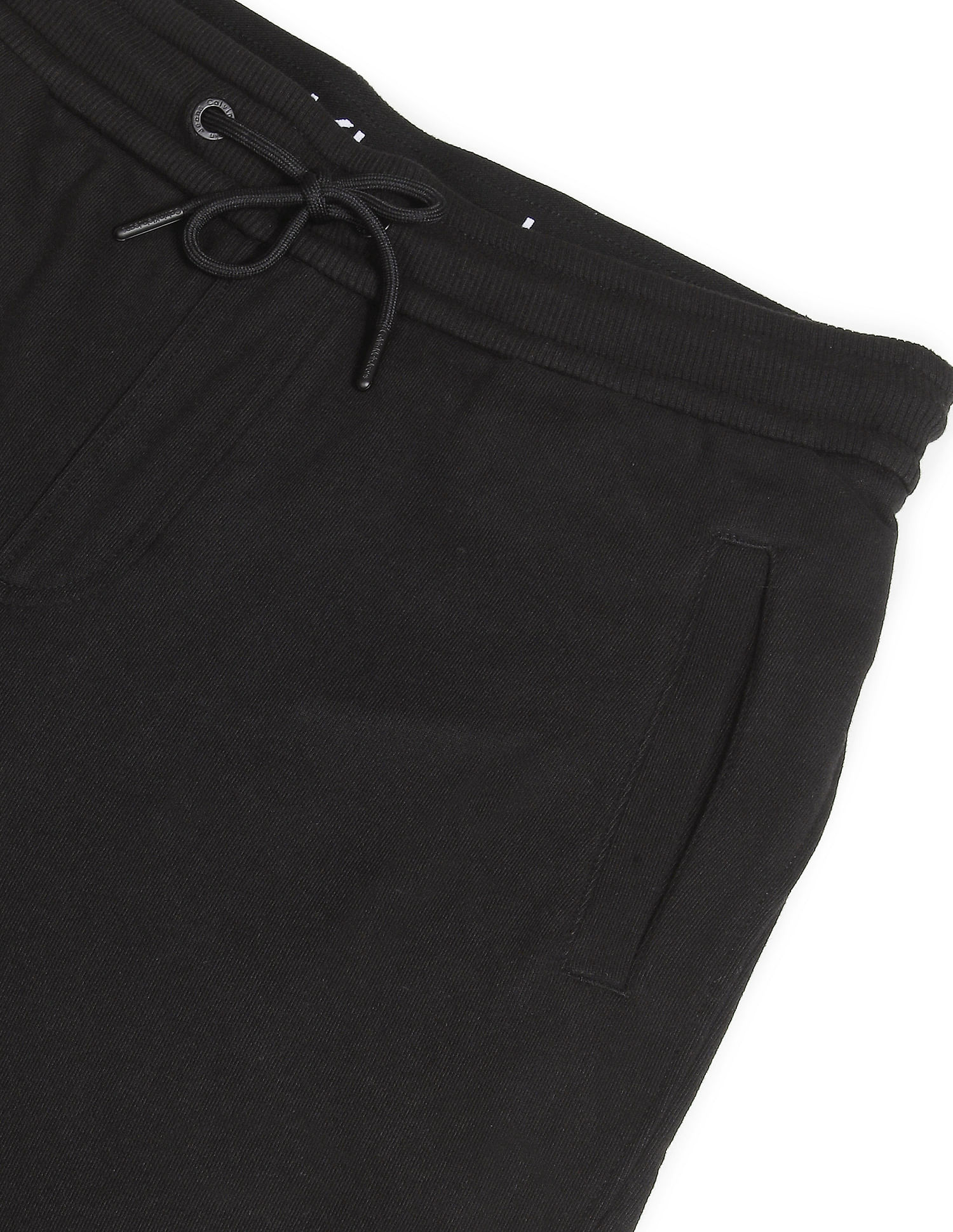 Calvin Klein Men Black Stacked Logo Tapered Fit Joggers