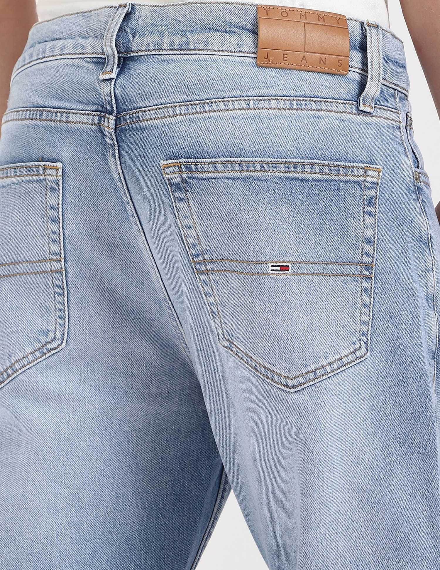 Tommy Hilfiger Mid-Wash Slim-Fit Mid Rise Jeans