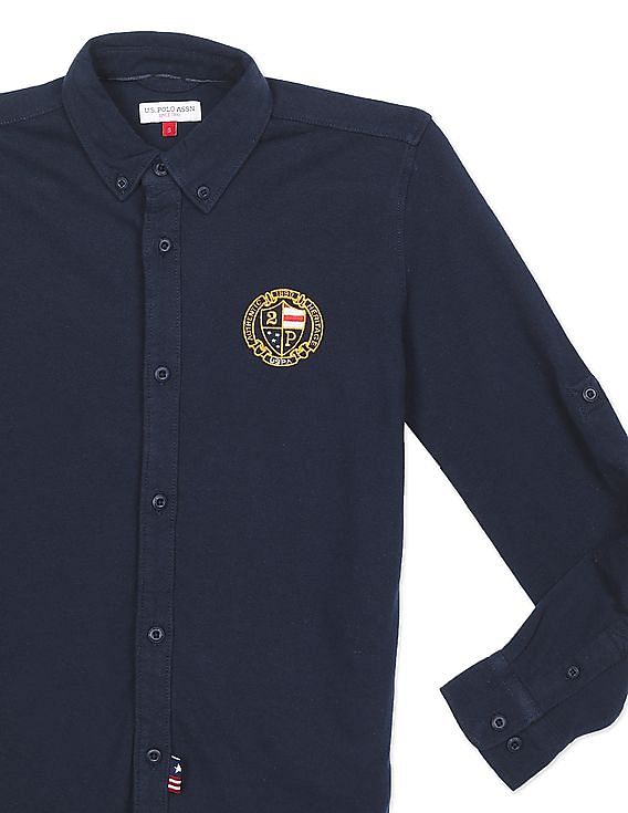 U.S. Polo Assn. Kids Boys Button Down Collar Cotton Shirt