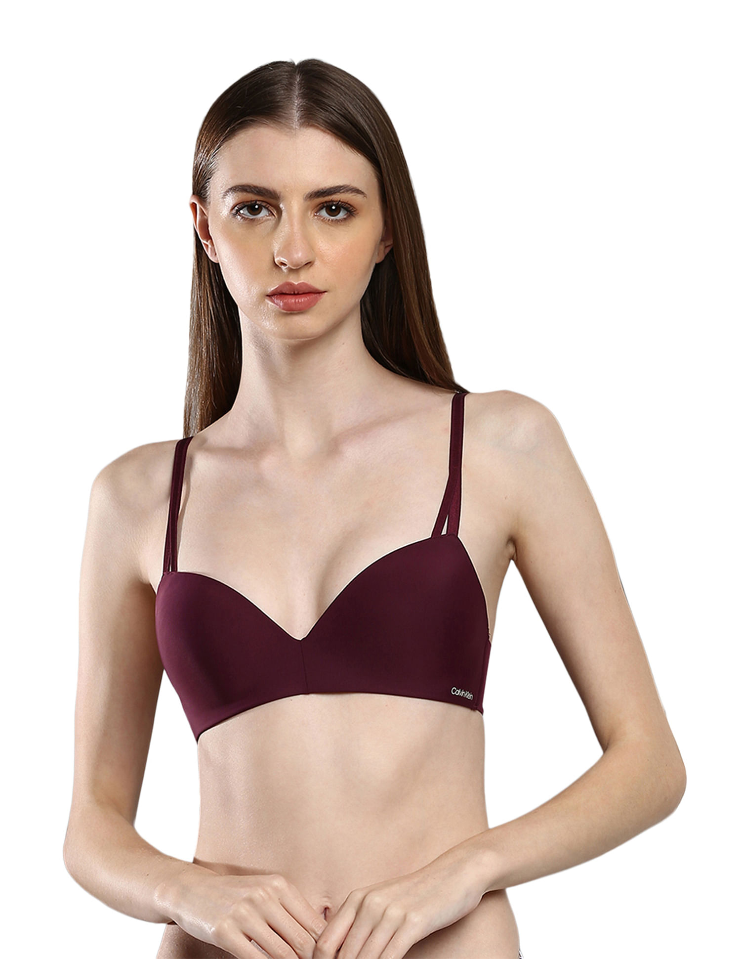 Buy Calvin Klein Underwear Women Plum Non Wired Demi Bra 