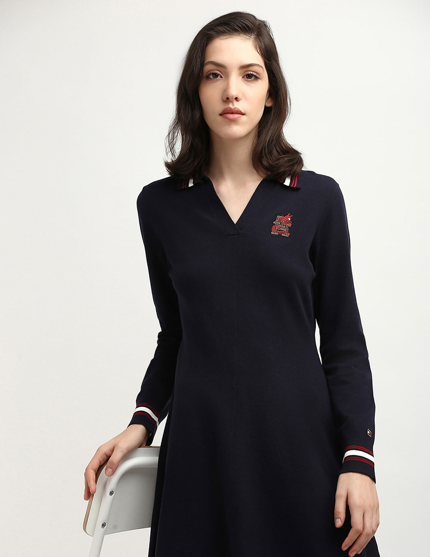 Tommy Hilfiger Polo Collar Sweater Dress