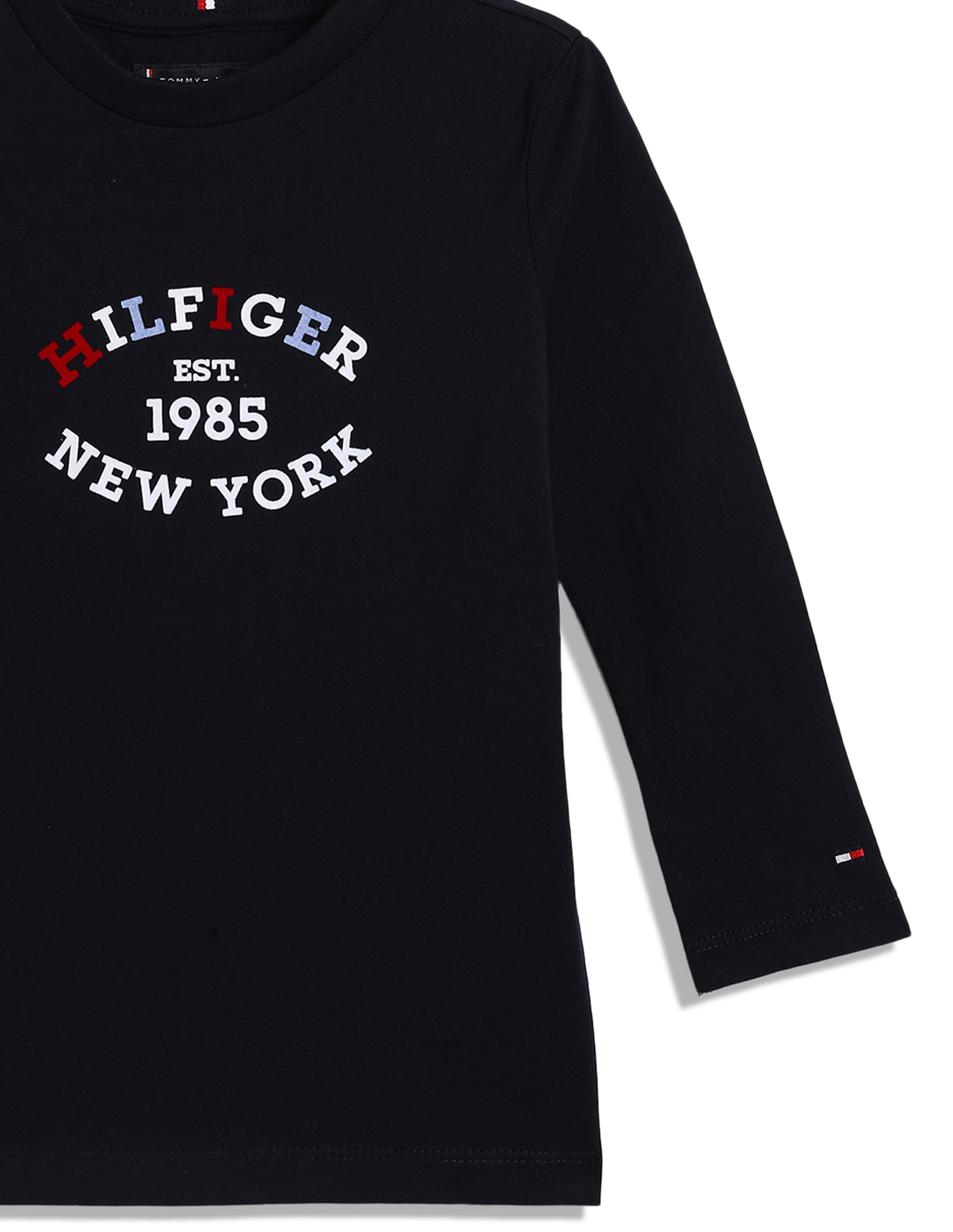 Tommy Hilfiger Kids Boys Monotype Flock Regular T-Shirt