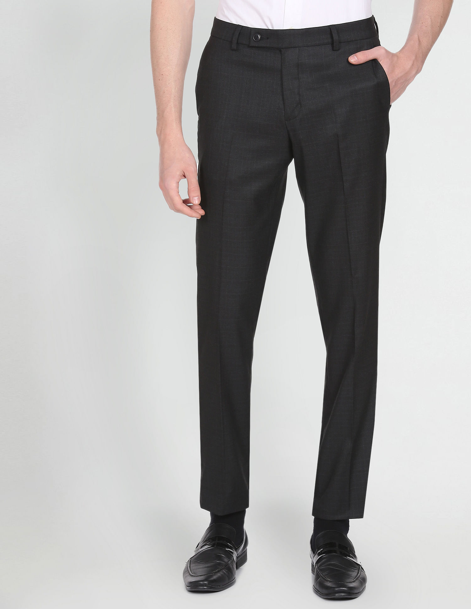 Buy Louis Philippe Grey Trousers Online  709540  Louis Philippe