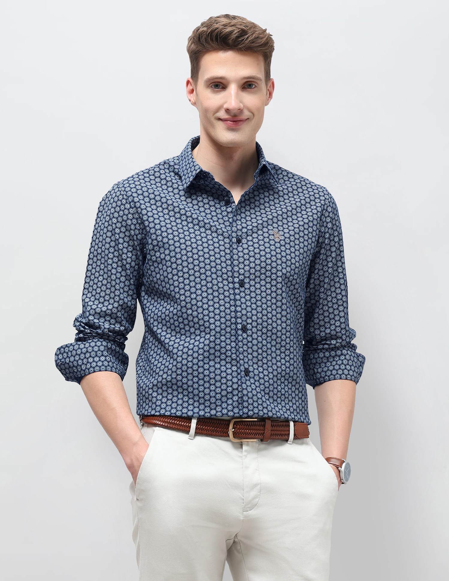 トップス pedestalpolo Buy U.S. Polo Assn. Geometric Printed Oxford Shirt - NNNOW.com