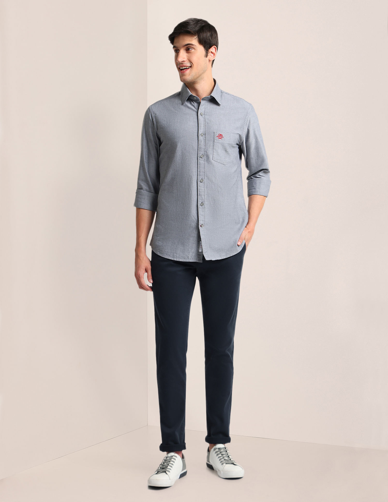 U.S. Polo Assn. Slim Straight Fit Dobby Trousers