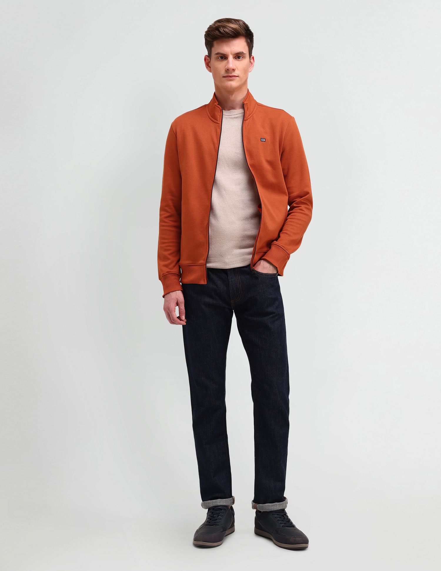 Arrow Sport Mock Neck Regular Fit Sweatshirt