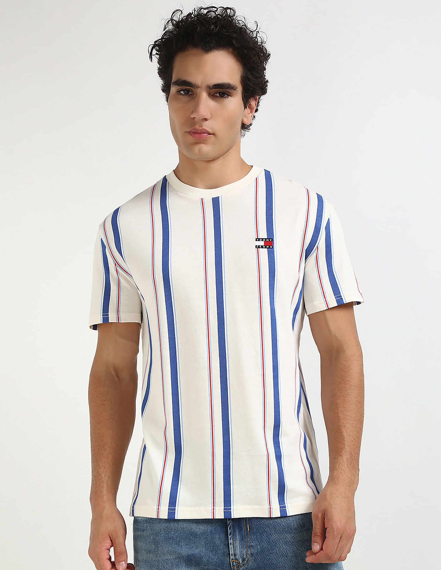 Tommy Hilfiger Striped Regular-Fit Cotton T-Shirt