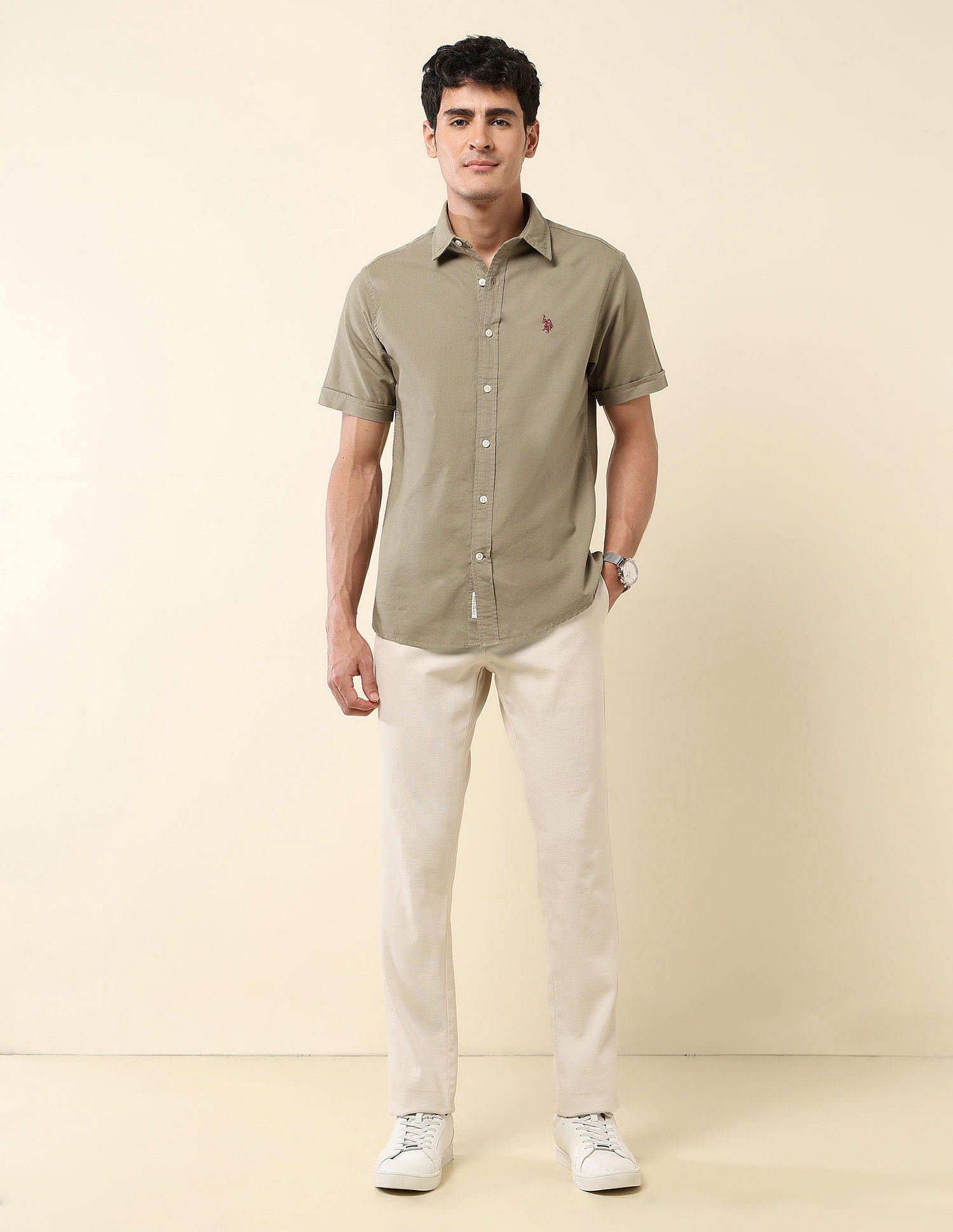 U.S. Polo Assn. Tailored Fit Pure Cotton Oxford Shirt