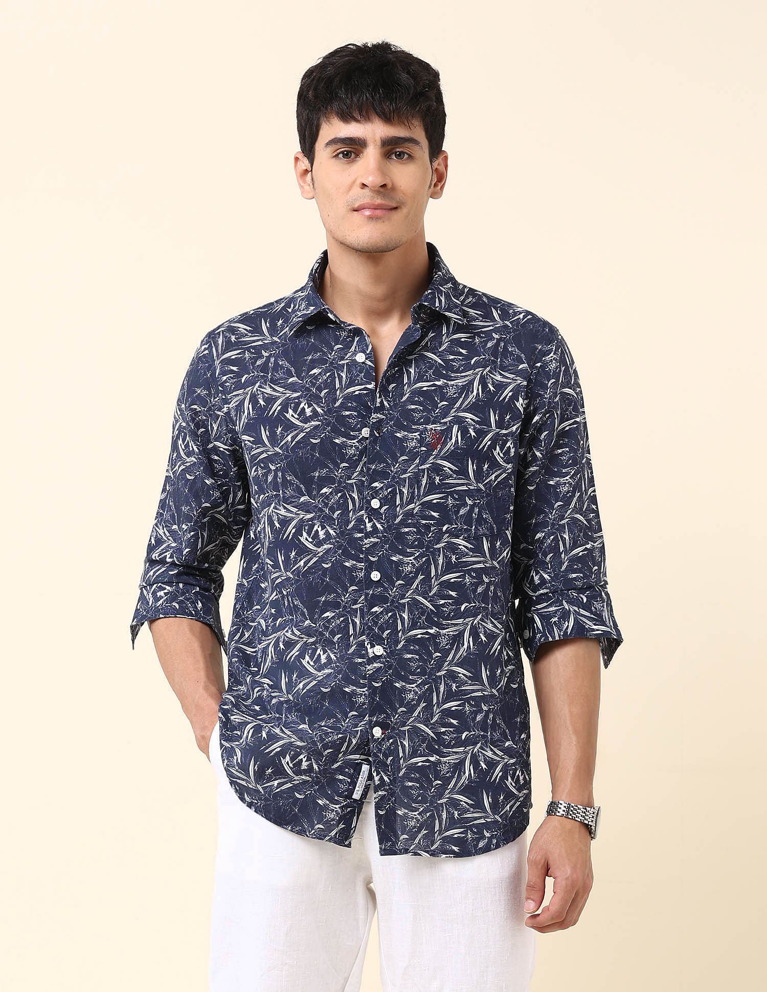 U.S. Polo Assn. Tailored Fit Tropical Printed Shirt