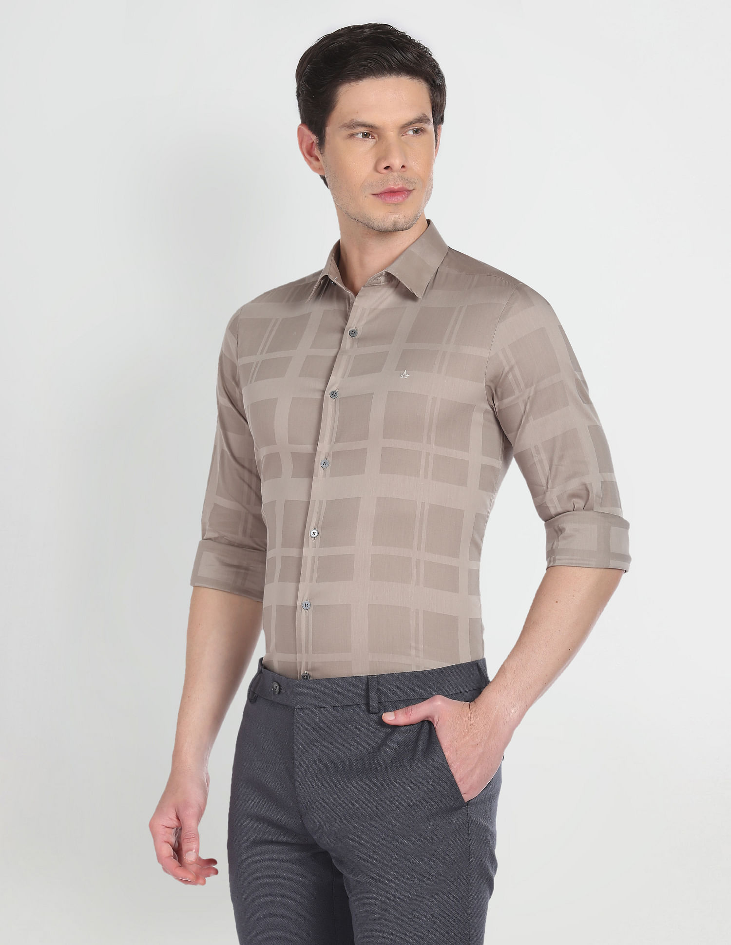 Arrow Newyork Manhattan Slim Fit Check Shirt