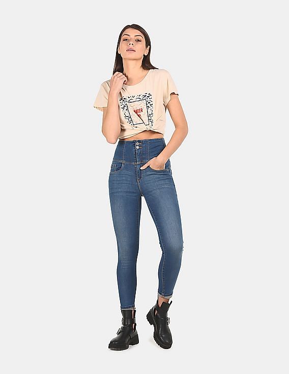 flying machine high rise jeans