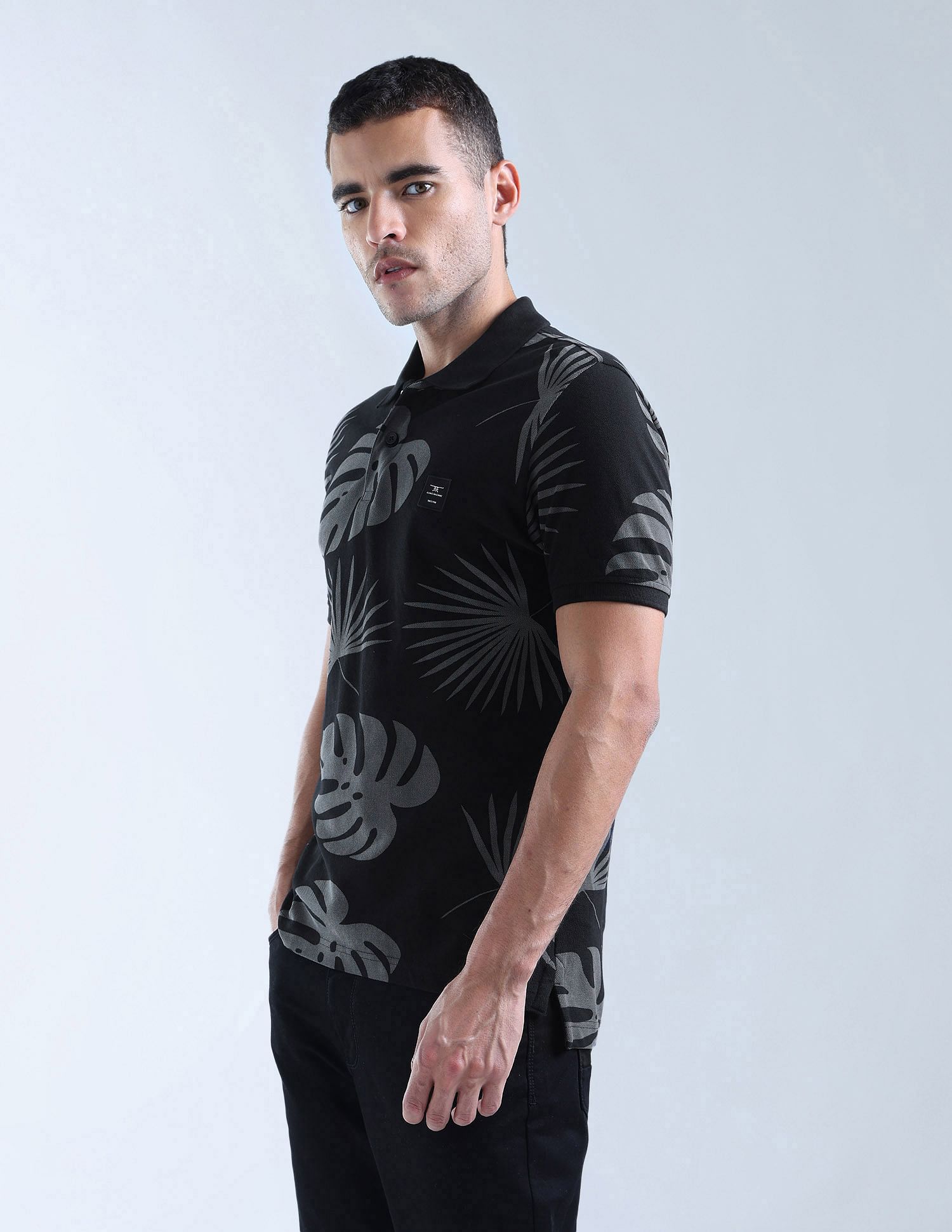 Flying Machine All Over Printed Essentials Polo Shirt