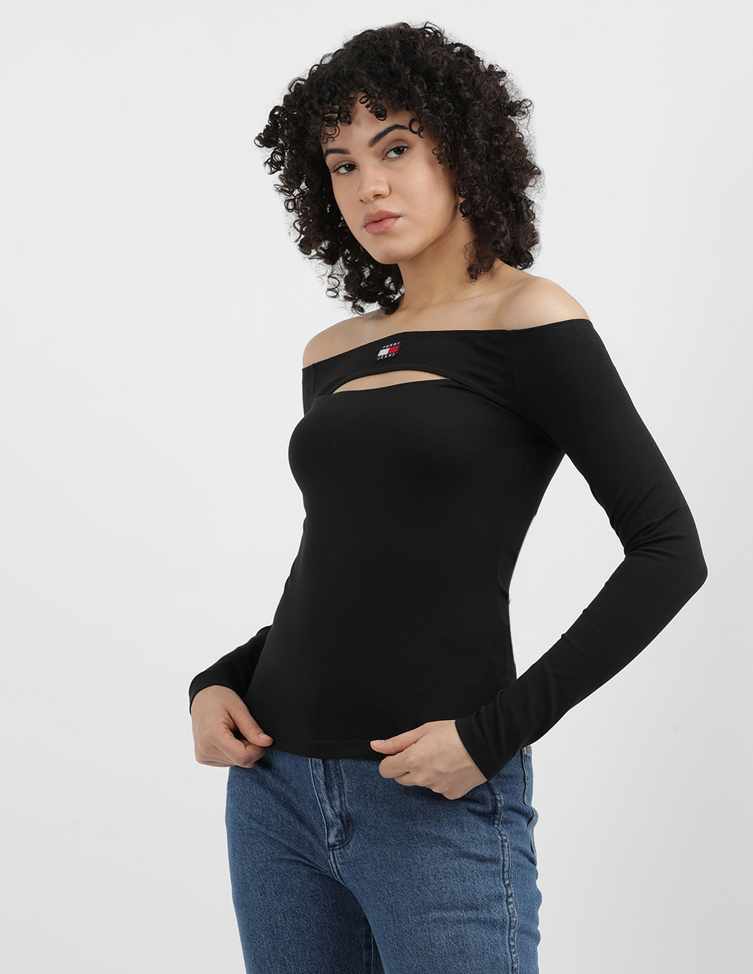 Tommy Hilfiger Slim Badge Cutout Top