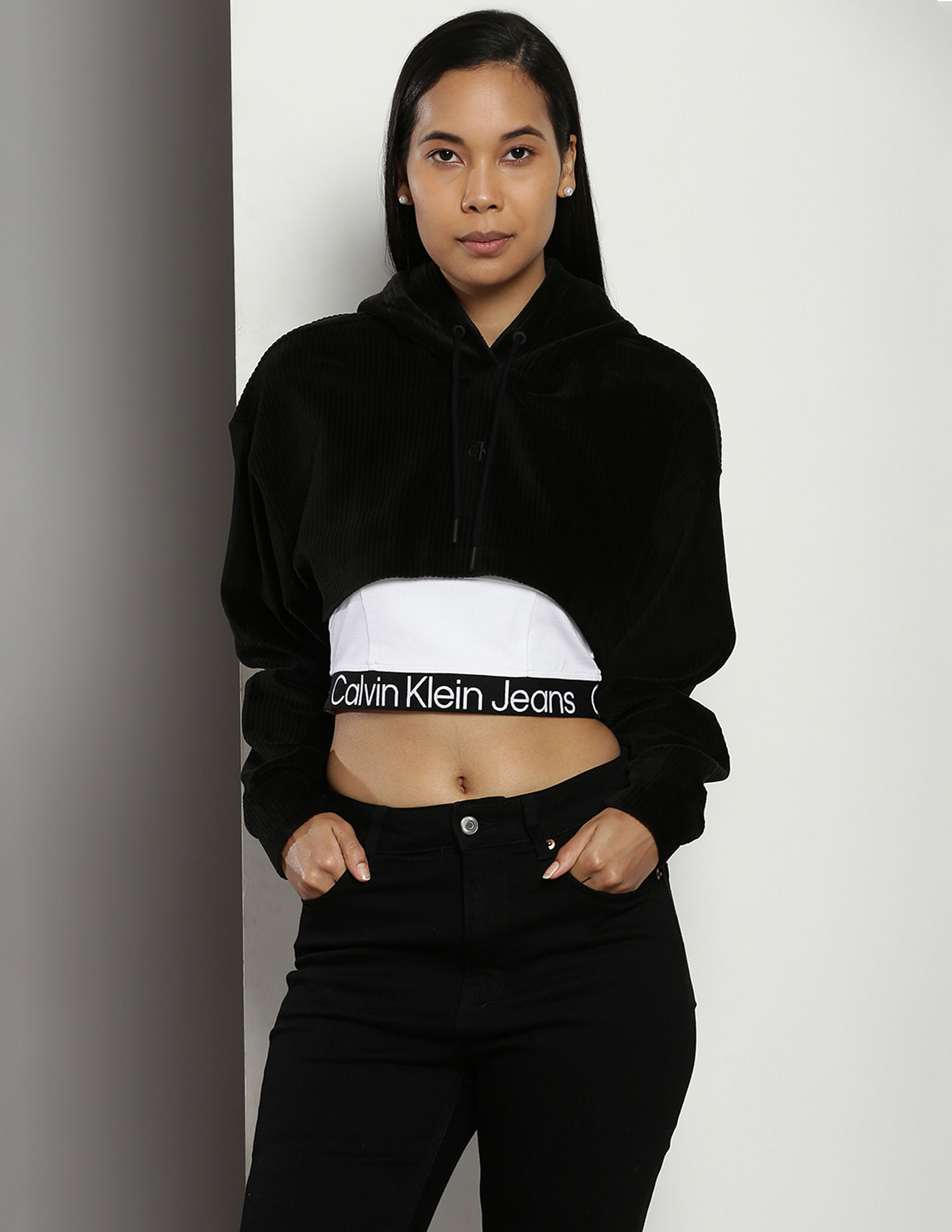 Calvin Klein Organic Cotton Cropped Sweatshirt