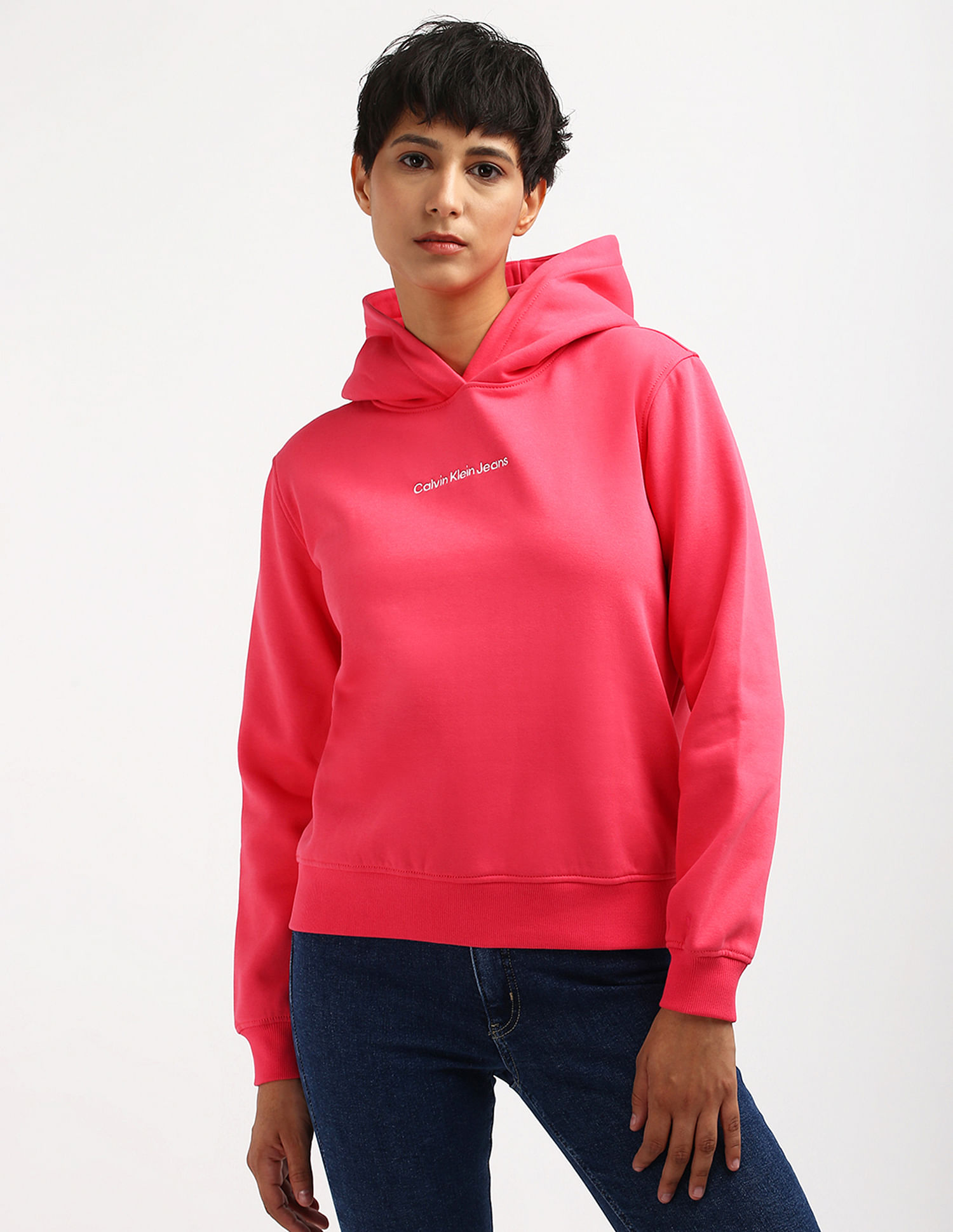 Calvin Klein Institutional Logo Hooded Sweatshirt