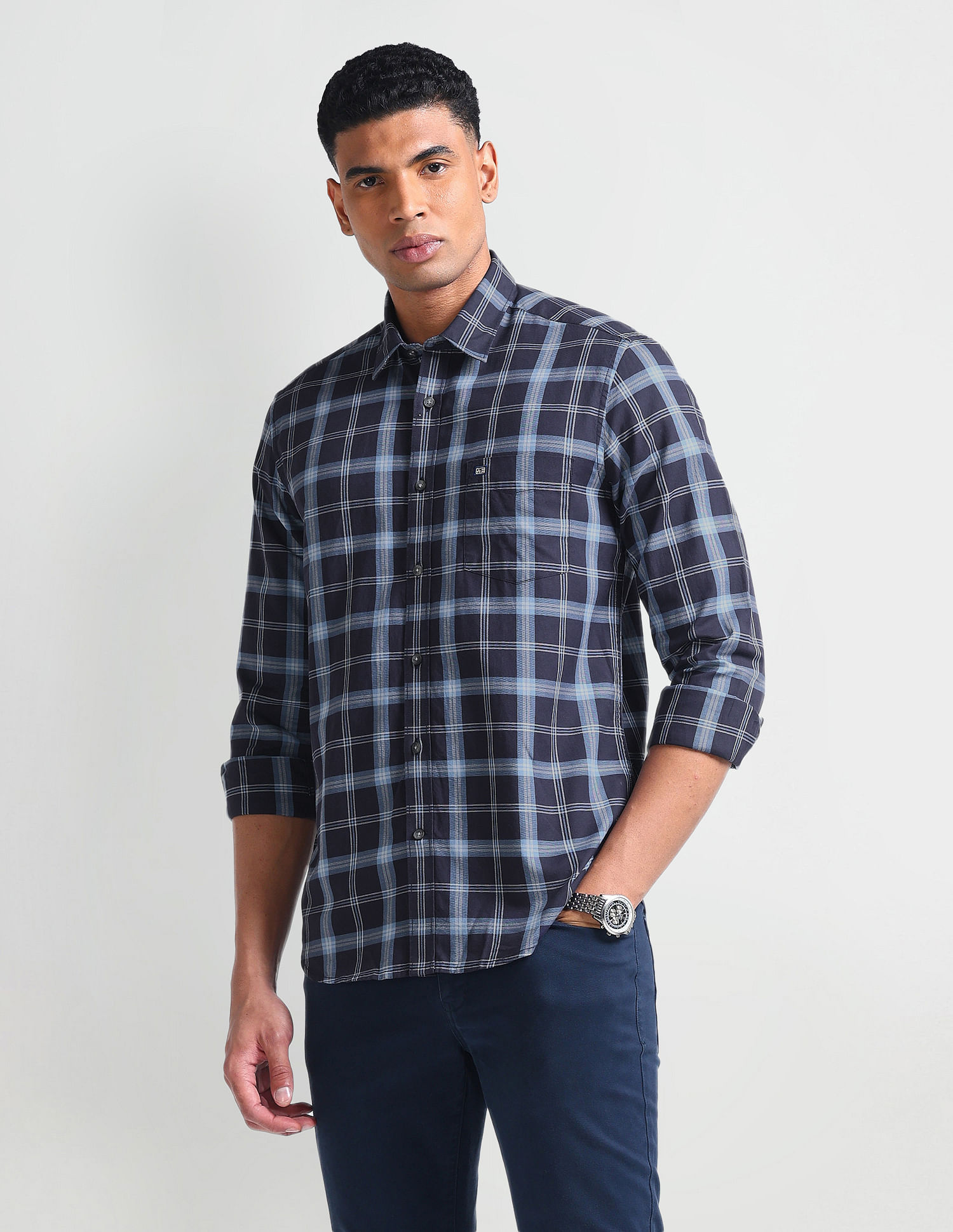 Arrow Sport Tartan Check Long Sleeve Shirt