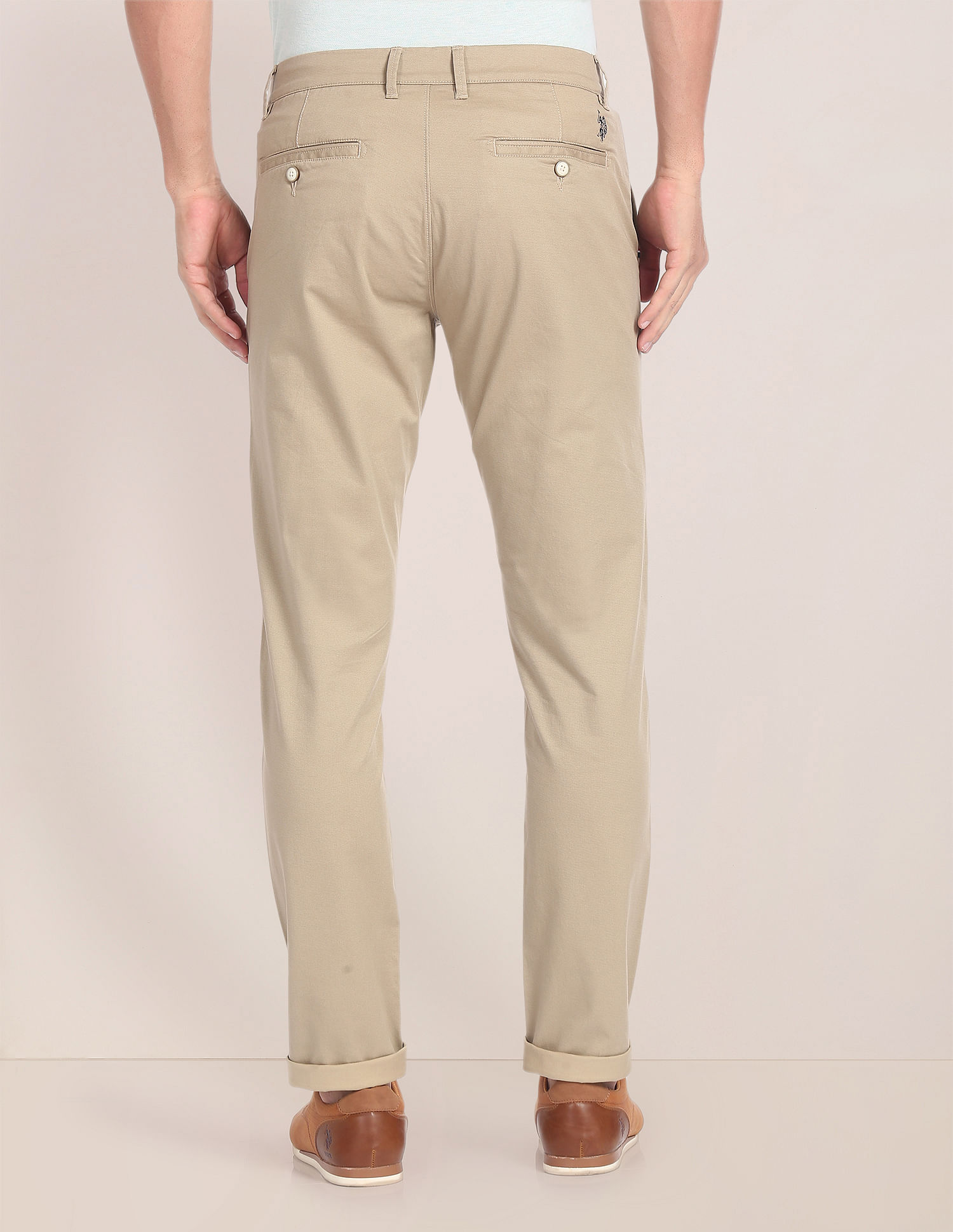 U.S. Polo Assn. Mid Rise Geometric Print Trousers