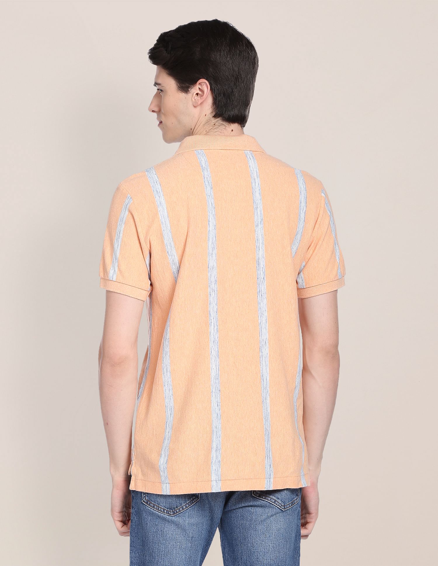 U.S. Polo Assn. Vertical Stripe Cotton Polo Shirt